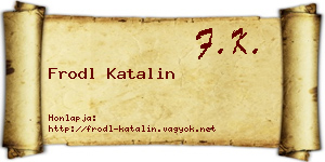 Frodl Katalin névjegykártya